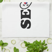 Seoul Love Heart Taegeukgi Flag Theedoek (Gevouwen)