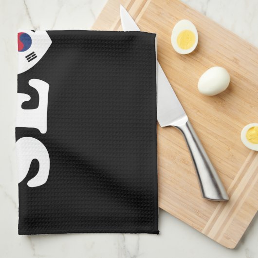 Seoul Love Heart Taegeukgi Flag Theedoek (Quarter Fold)