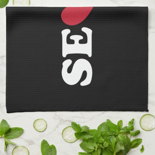 Seoul Love Heart Theedoek (Gevouwen)