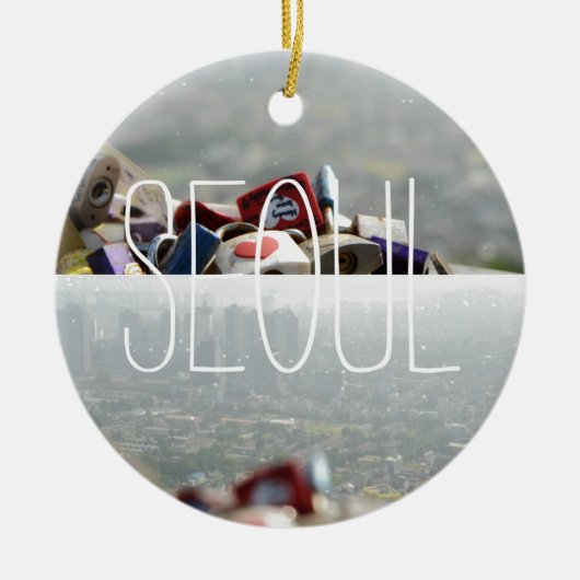 Seoul Love Locks Keramisch Ornament (Voorkant)