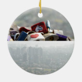 Seoul Love Locks Keramisch Ornament (Achterkant)