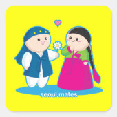 Seoul Mates Vierkante Sticker (Voorkant)
