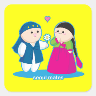 Seoul Mates Vierkante Sticker