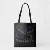 Seoul Metro kaart Korea Reiziger Tote Bag (Voorkant)