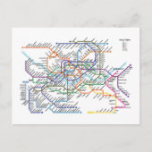 Seoul Metro Map Briefkaart (Voorkant)