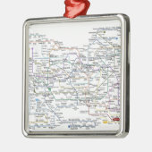 Seoul-metrokaart Metalen Ornament (Links)