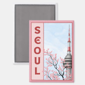 Seoul Namsan Toren Magneet (Voorkant / Achterkant)