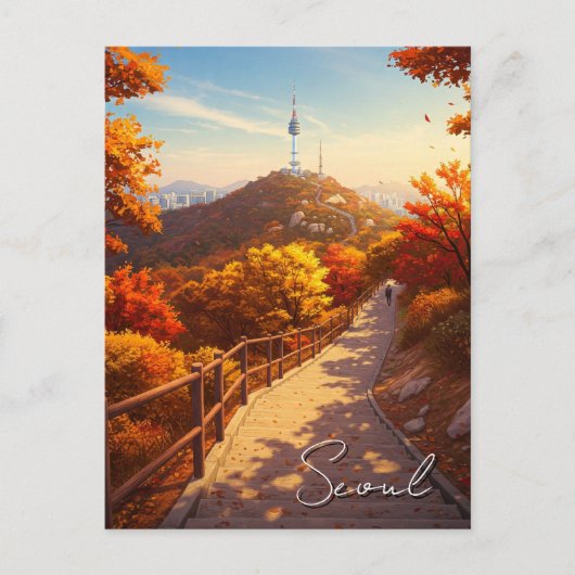 Seoul Namsan Zuid-Korea Herfst Briefkaart (Voorkant)