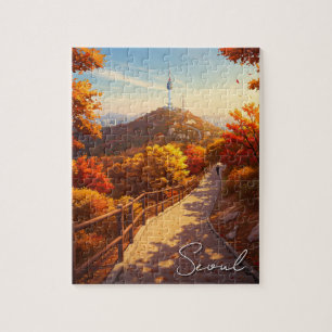 Seoul Namsan Zuid-Korea Herfst Legpuzzel