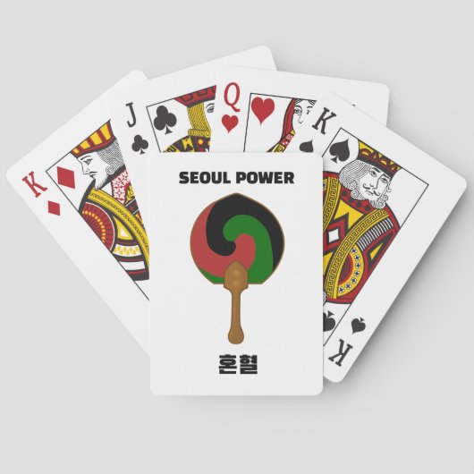 Seoul Power Korean & Black Mixed Fan-speelpoker Pokerkaarten (Achterkant)