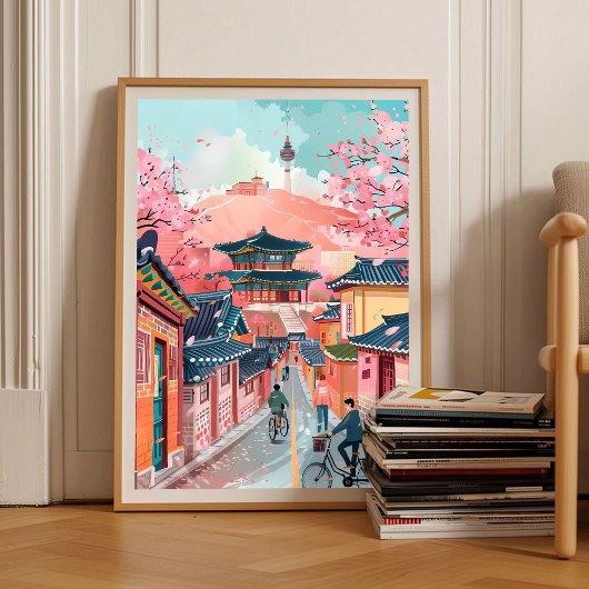 Seoul Print Seoul Illustration Travel Poster South
