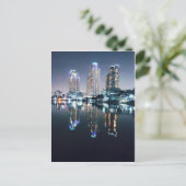 Seoul 's nachts over de rivier briefkaart (Staand voorkant)
