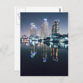 Seoul 's nachts over de rivier briefkaart (Voorkant / Achterkant)