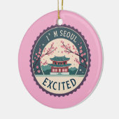 Seoul Sisters Korea Reis Herinnering Keramische Ve Keramisch Ornament (Links)