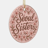 Seoul Sisters Korea Reis Herinnering Keramische Ve Keramisch Ornament (Rechts)