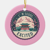 Seoul Sisters Korea Travel Memory Ceramic Ornament (Voorkant)