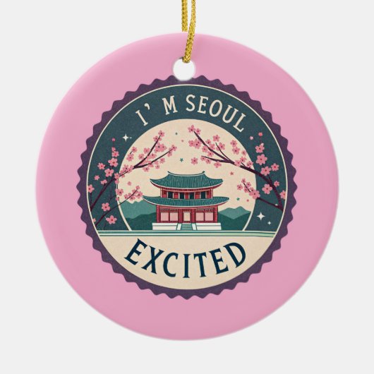 Seoul Sisters Korea Travel Memory Ceramic Ornament (Voorkant)