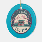Seoul Sisters Korea Travel Memory Ceramic Ornament (Links)