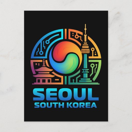 Seoul South Korea Briefkaart (Voorkant)