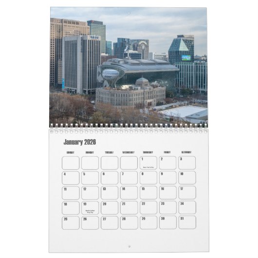 Seoul-South Korea Calendar Kalender (Jan 2026)