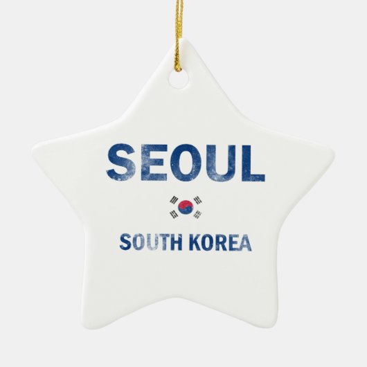 Seoul South Korea Design Keramisch Ornament (Voorkant)