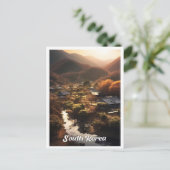 Seoul South Korea Nature Travel Illustration Briefkaart (Staand voorkant)