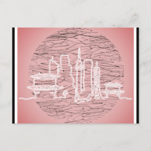 Seoul South Korea Pink City Skyline Travel Briefkaart