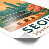 Seoul South Korea Poster – Vintage Travel Art (Hoek)
