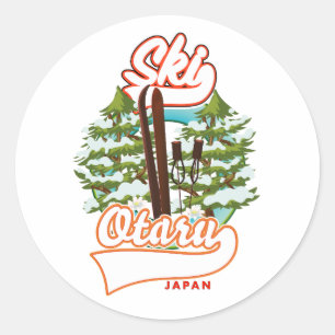 Seoul South Korea Ski Coffee Mok Classic Roun Ronde Sticker