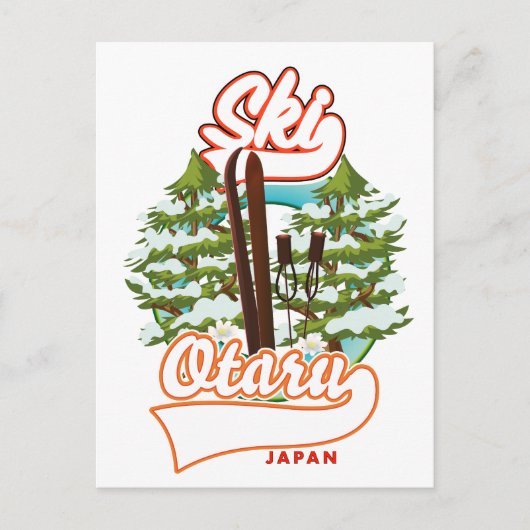 Seoul South Korea Ski logo Briefkaart (Voorkant)