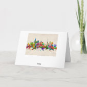 Seoul South Korea Skyline Feestdagen Kaart (Achterkant)