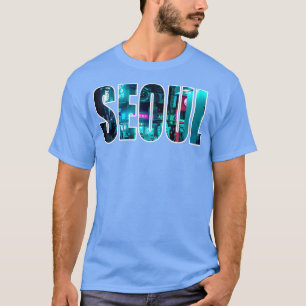 Seoul South Korea Skyline Korean City van Night Te T-shirt