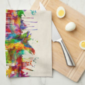 Seoul South Korea Skyline Theedoek (Quarter Fold)