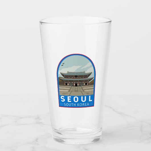 Seoul South Korea Travel Art  Glas (Voorkant)