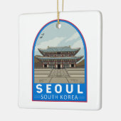 Seoul South Korea Travel Art  Keramisch Ornament (Links)