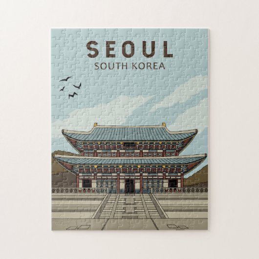 Seoul South Korea Travel Art  Legpuzzel (Verticaal)
