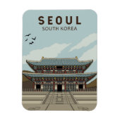 Seoul South Korea Travel Art  Magneet (Verticaal)