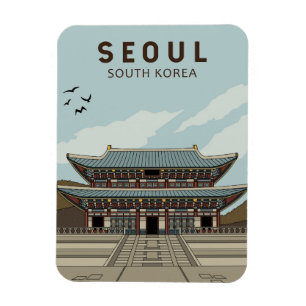 Seoul South Korea Travel Art Magneet