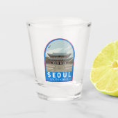 Seoul South Korea Travel Art  Shot Glas (Voorkant)