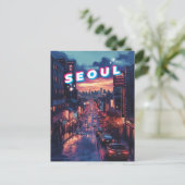 Seoul Sunset: een levendige stadsreis Briefkaart (Staand voorkant)