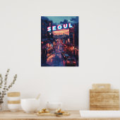Seoul Sunset: een levendige stadsreis Poster (Keuken)