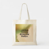 SEOUL TOKYO LONDEN PARIJS TOTE BAG (Achterkant)