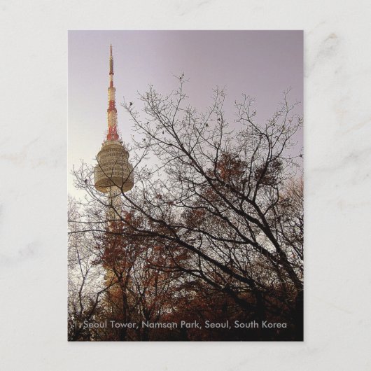 Seoul Tower/ Namsan Park, Seoul, Zuid-Korea Briefkaart (Voorkant)
