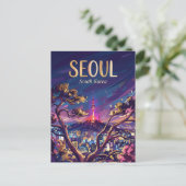 Seoul Tower Zuid-Korea Briefkaart (Staand voorkant)
