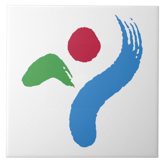Seoul Vlag Tegel Tegeltje (Voorkant)