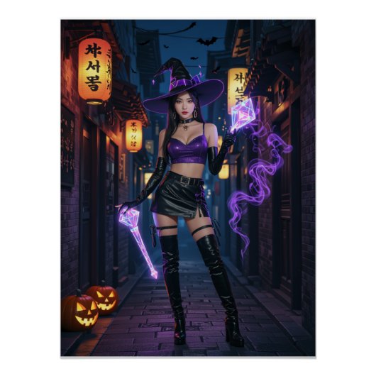 Seoul Witch Vibes - Halloween 2025 Perfect Poster (Voorkant)