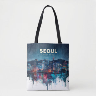 Seoul Zuid-Korea Aquarel Reis Kunst Tote Bag