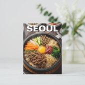 Seoul Zuid-Korea Bibimbap Briefkaart (Staand voorkant)