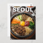 Seoul Zuid-Korea Bibimbap Briefkaart (Voorkant / Achterkant)