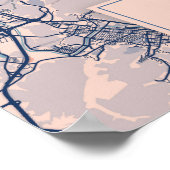 Seoul - Zuid-Korea Breezy Stadsplattegrond Poster (Hoek)